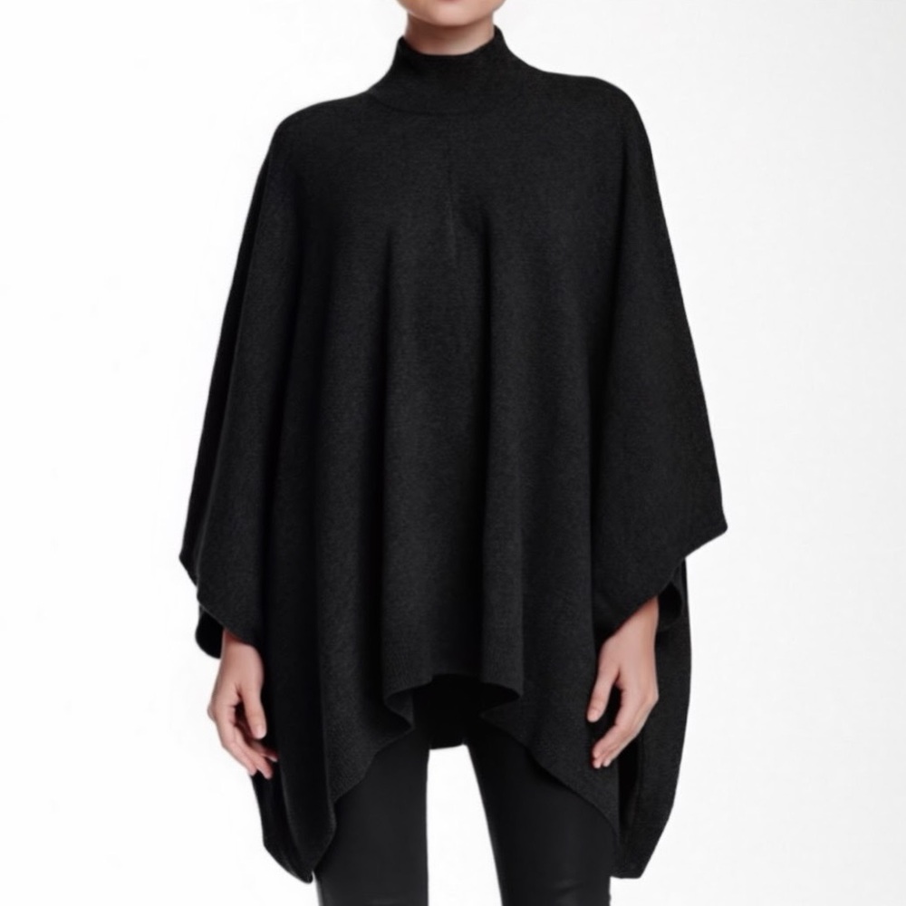 Black Theory Wool Cape Poncho